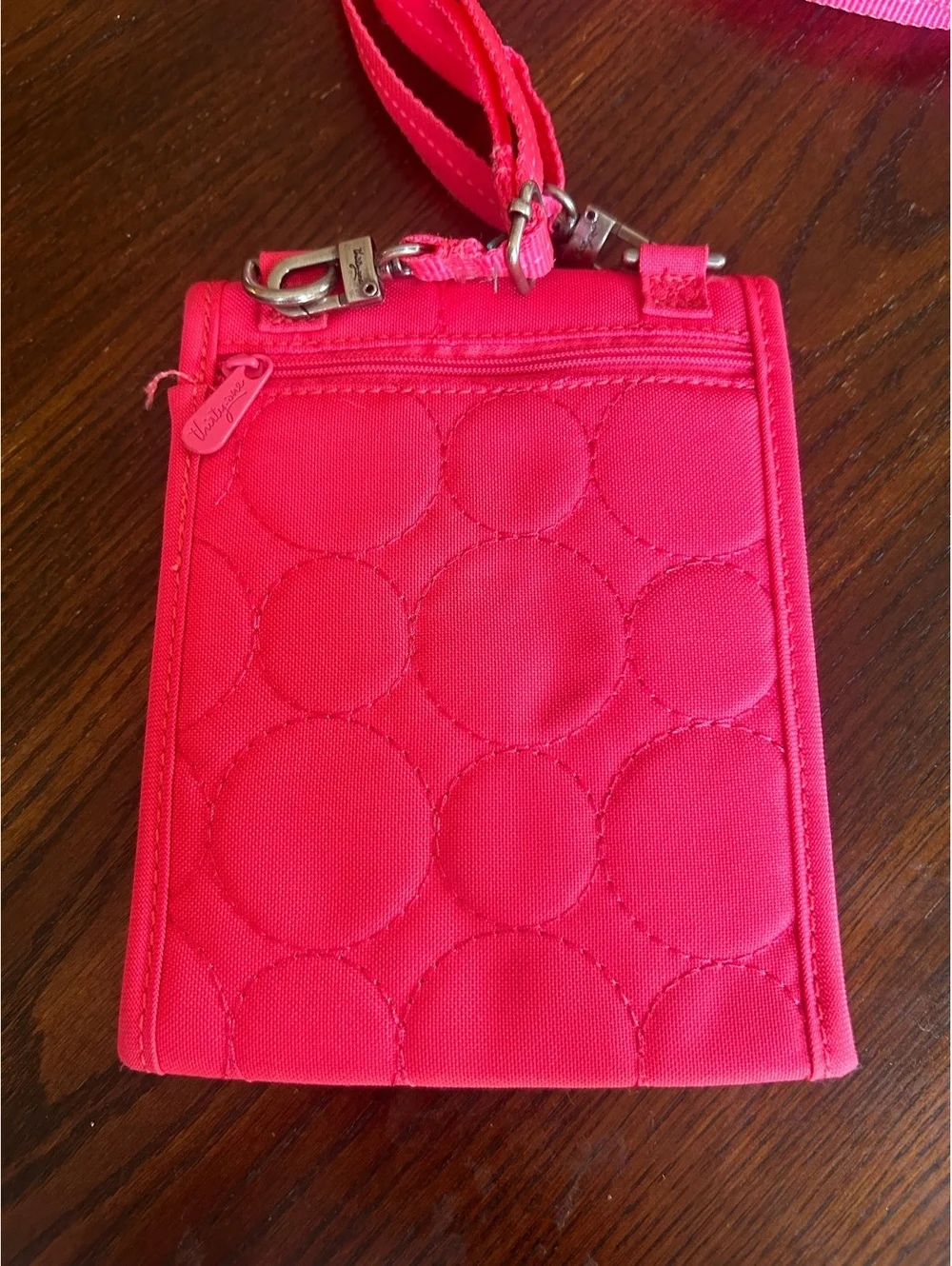 Thirty-One Pink Crossbody Organizer Bag with Adjustable Strap